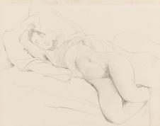乔瓦尼·波尔蒂尼素描作品: 床上的女人