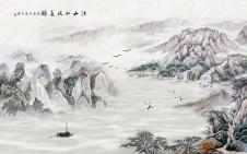 巨幅中式山水背景墙素材欣赏: 江山如此多娇