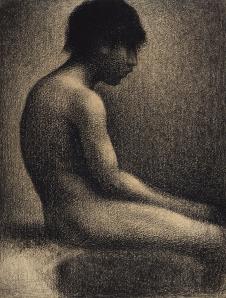 修拉素描作品: 男人体