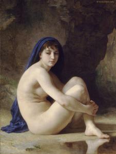 布格罗油画: 坐着的裸女 Seated Nude