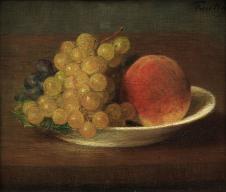 方丹·拉图尔作品:桃子和葡萄