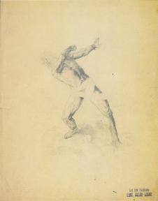 阿尔宾·艾格·利恩茨  赤身裸体，向后倾斜