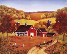 漂亮的美国乡村风景装饰画, 美国乡村房子素材欣赏  K