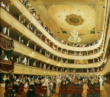 克里姆特作品: 在维也纳的老城堡剧院The Old Burgtheater in Vienna