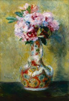 雷诺阿作品: 花瓶中的花束 Bouquet in a Vase