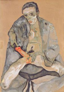 情色画家埃贡·席勒作品: 男人和他的生殖器
