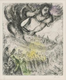 夏加尔素描作品:  天空的恶魔  高清图片素材下载