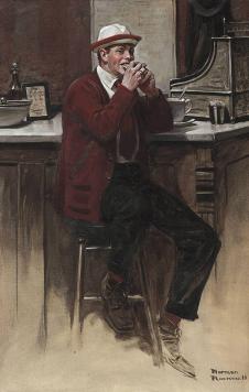 诺曼洛克威尔作品: 坐着的绅士