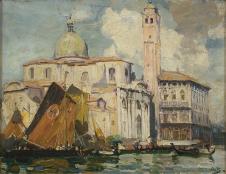 阿瑟·斯切特 (Arthur Streeton) Palazzo Labia, Venice, 1908.​