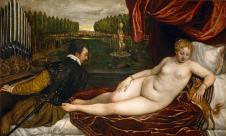 提香作品: 风琴师和维纳斯 - Venus with the Organist