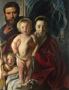 乔登斯作品: 神圣家族与婴儿圣施洗约翰