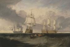 透纳作品:从特拉法尔加胜利返回 大帆船油画