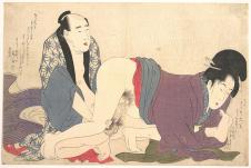 喜多川歌磨作品: 日本浮世绘春画高清图片下载