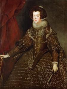委拉斯开兹作品:  西班牙伊莎贝尔女王 Queen Isabel de Bourbon of Spain