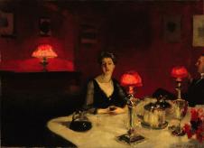 萨金特油画作品: 晚餐油画, 餐桌油画欣赏