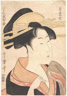 喜多川歌磨的美人心境 高清浮世绘美人图下载