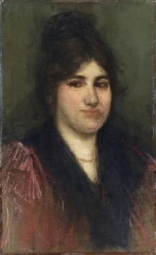 惠斯勒作品:女人肖像油画
