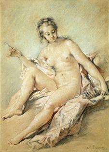 布歇作品: 拿箭的裸体女人