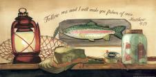 欧式两联摆件装饰画素材下载: 鱼 煤油灯 和帽子 A