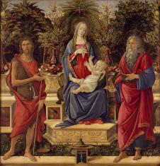 波提切利作品: 圣母子与圣徒 - Madonna with Saints