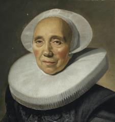 弗兰斯哈尔斯作品《Portrait of an old woman》妇女肖像油画