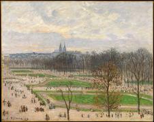 毕沙罗作品: 冬天下午的杜来丽花园 The Garden of the Tuileries on a Winter Afternoon