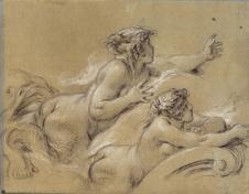 布歇素描作品: 两个裸女