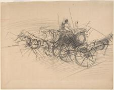 乔瓦尼·波尔蒂尼素描作品:马车