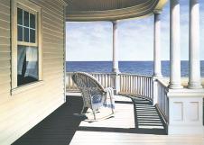 海边小屋 海边窗户 海边椅子高清装饰画素材下载 F