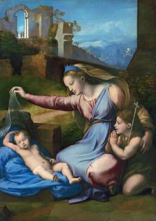 拉斐尔作品: 蓝冠圣母油画欣赏