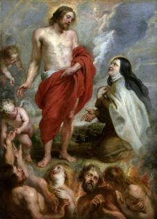 鲁本斯油画作品: 穿着红色衣服的耶稣油画欣赏