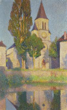 亨利马丁油画:阳光下的教堂油画欣赏