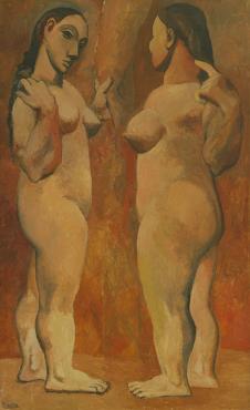 毕加高清抽象画：两个裸体 Two female nude