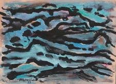 欧美抽象油画 ALFRED-MANESSIER-Composition-bleue-1959