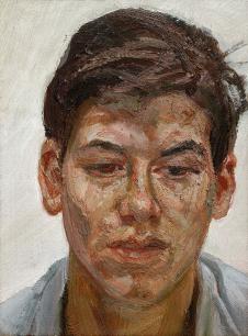 弗洛伊德人物肖像油画作品   男青年头像