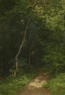 希施金高清风景油画作品 通向森林深处的小路 大图下载