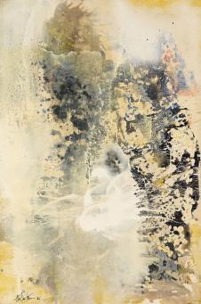 欧美抽象油画: PAUL JENKINS-Composition 1955