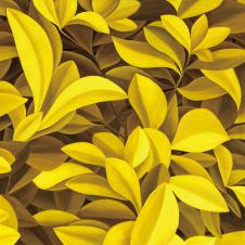 欧式三联叶子装饰画素材:  黄色的叶子 A