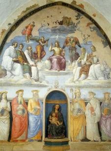 拉斐尔作品: 圣三位一体与圣徒